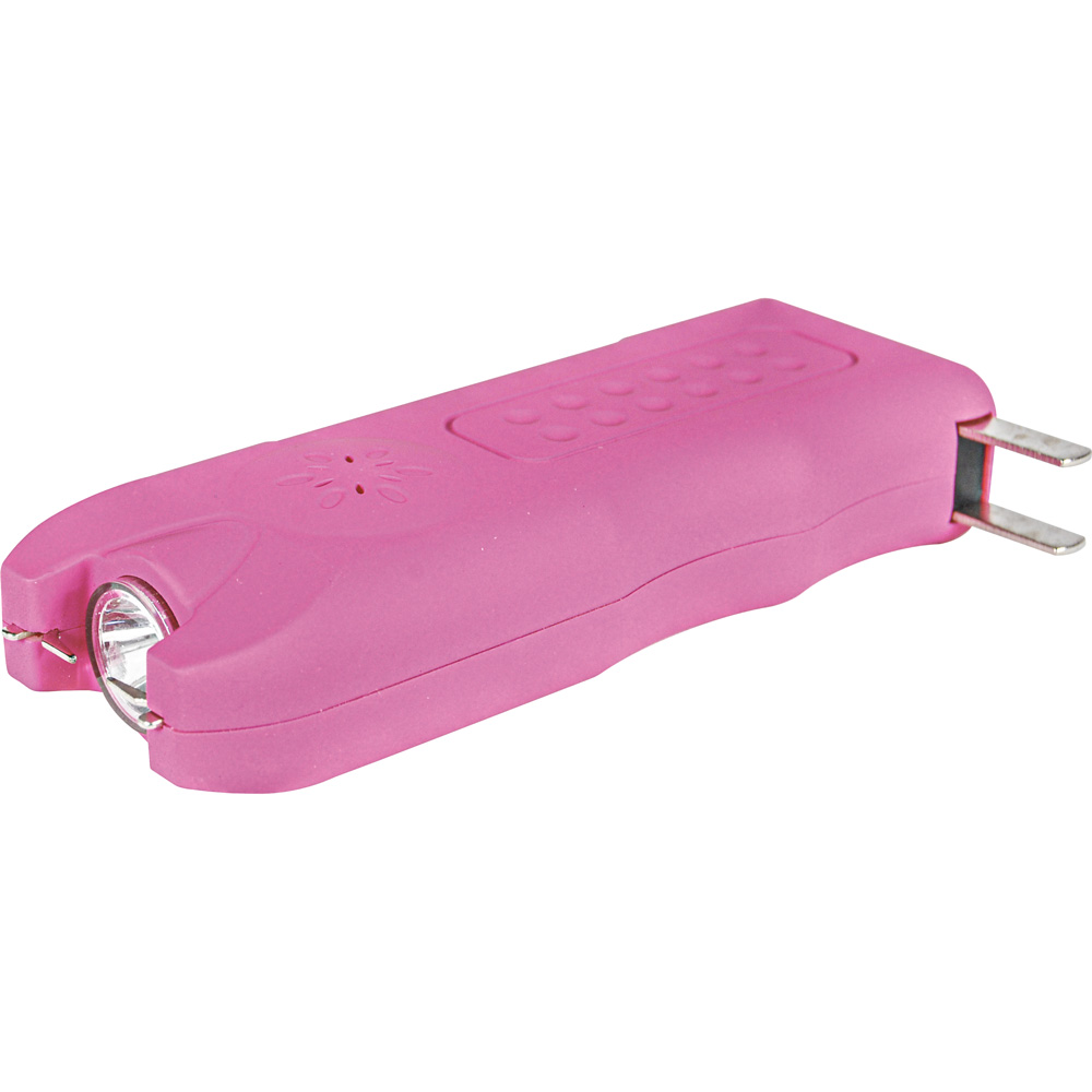 80,000,000 volt MultiGuard Stun Gun Alarm and Flashlight with Built in Charger Pink view 3